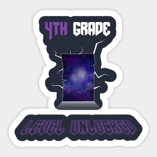 4th grade level unlocked Back To School 2023 Sticker